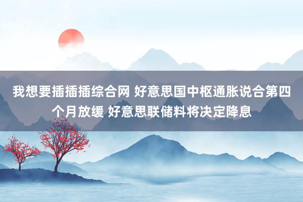我想要插插插综合网 好意思国中枢通胀说合第四个月放缓 好意思联储料将决定降息
