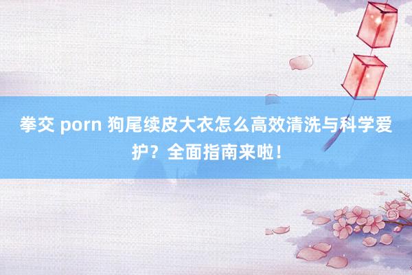 拳交 porn 狗尾续皮大衣怎么高效清洗与科学爱护？全面指南来啦！