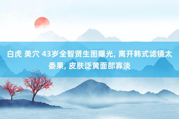 白虎 美穴 43岁全智贤生图曝光, 离开韩式滤镜太委果, 皮肤泛黄面部寡淡